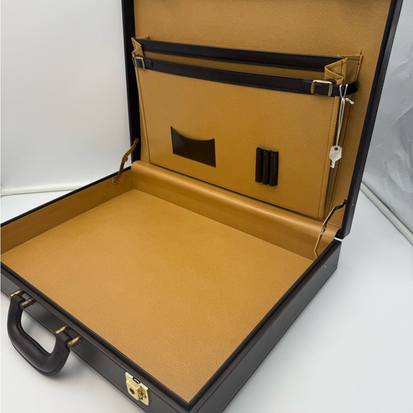 🐢MORABITO 1905 PARIS Monogram Attaché Laptop Briefcase Trunk • Imperial Warrant - Picture 9 of 11